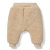 Zandkleurig teddy broekje - Teddy trouser sand